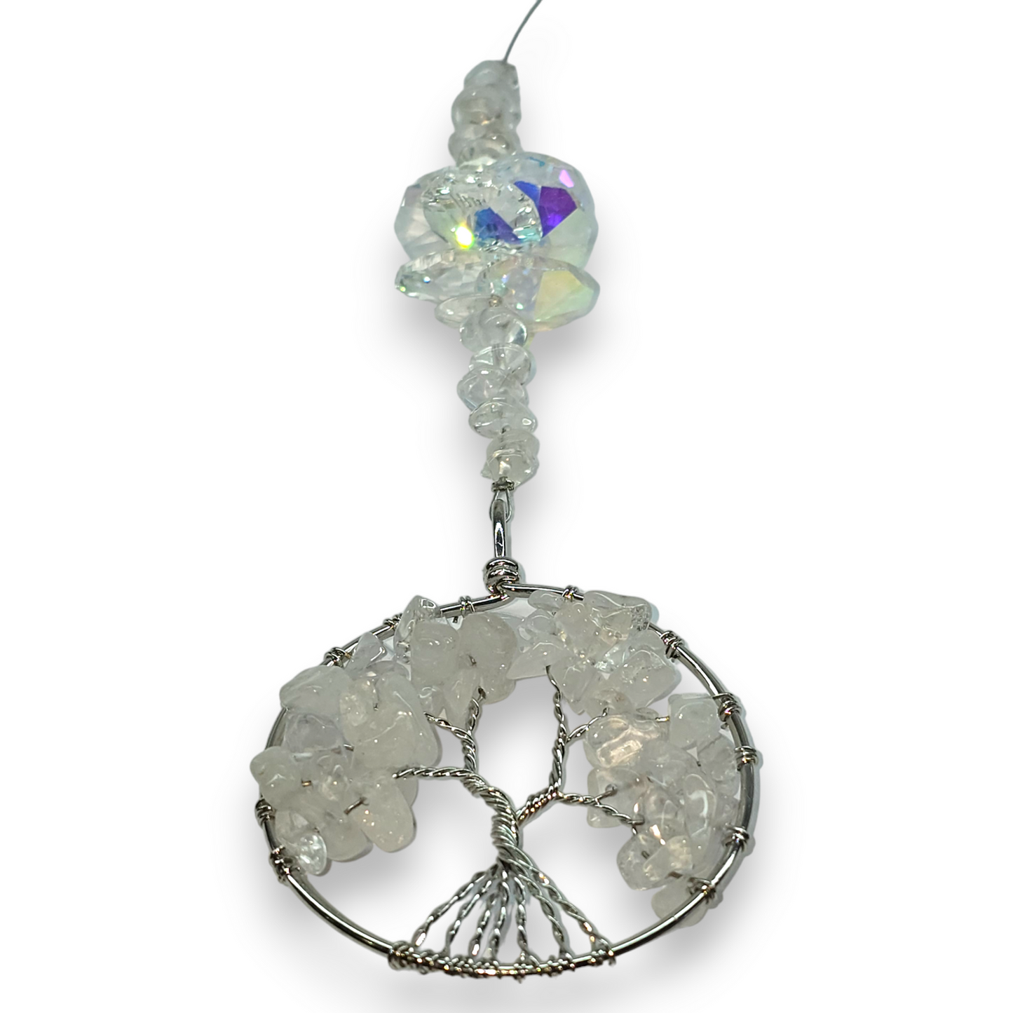 Clear Quartz Tree of Life Suncatcher