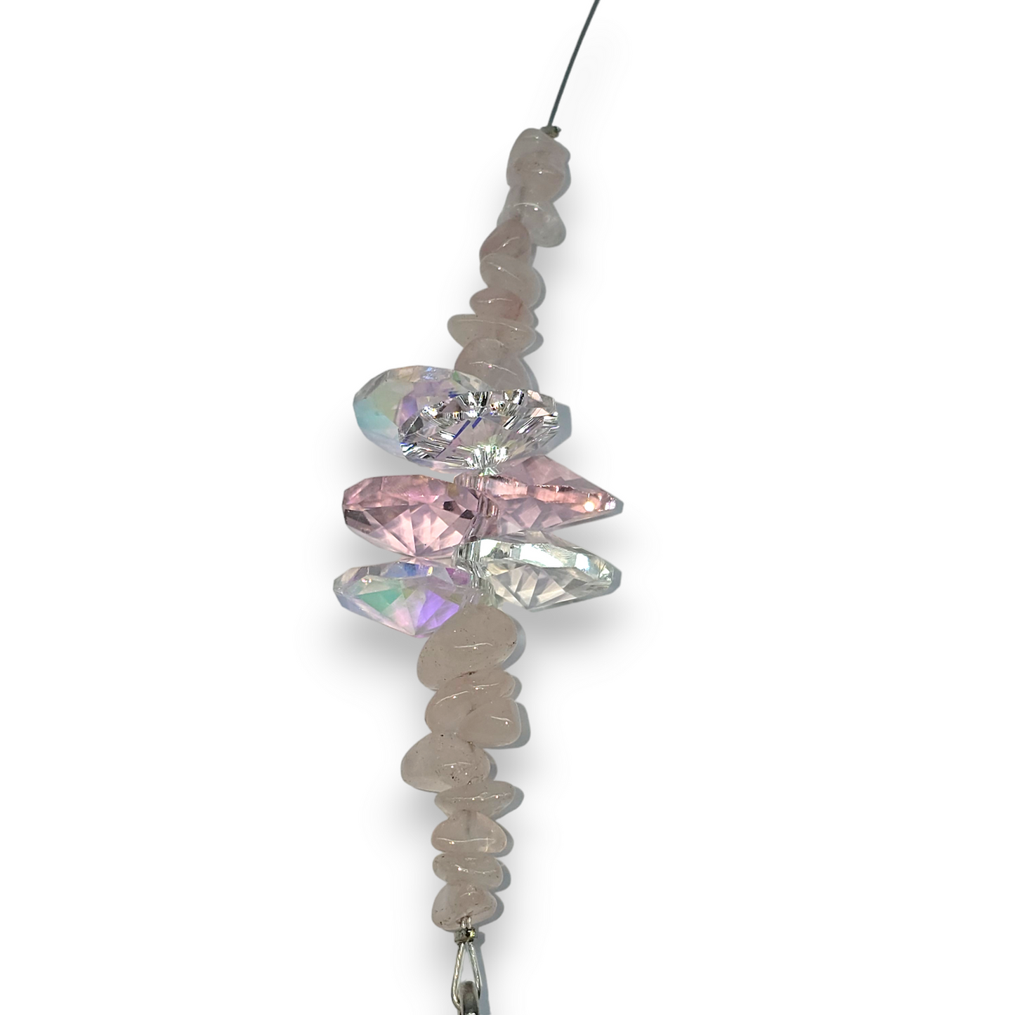 Rose Quartz Tree of Life Suncatcher