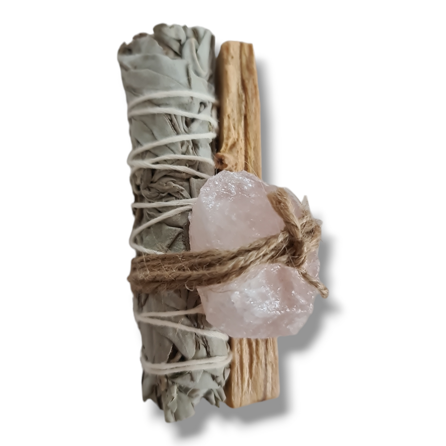 Natural Smudging Kit with Rose Quartz